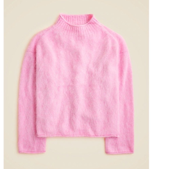 J. Crew Sweaters - J. CREW Sweet Hibiscus Brushed Cashmere Rollneck Sweater
